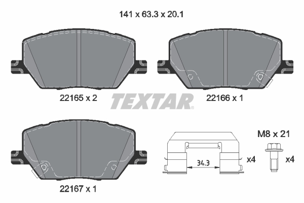 TEXTAR 2216503 Q+ комплект...