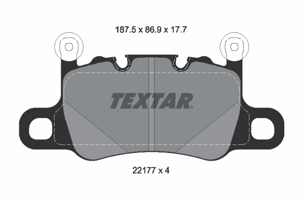 TEXTAR 2217701 Q+ Bremsbelagsatz, Scheibenbremse