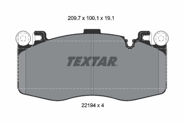 TEXTAR 2219401 Q+ Bremsbelagsatz, Scheibenbremse