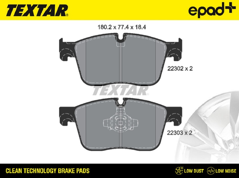TEXTAR 2230201CP epad+ Bremsbelagsatz, Scheibenbremse