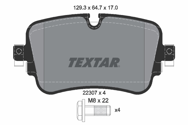 TEXTAR 2230701 Q+ Bremsbelagsatz, Scheibenbremse