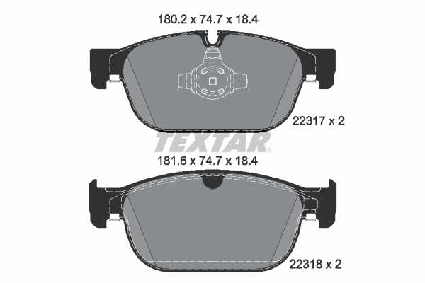 TEXTAR 2231701 Q+ Bremsbelagsatz, Scheibenbremse