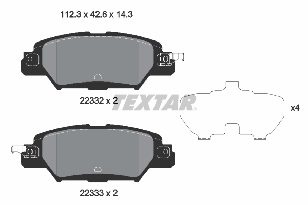 TEXTAR 2233201 set placute...