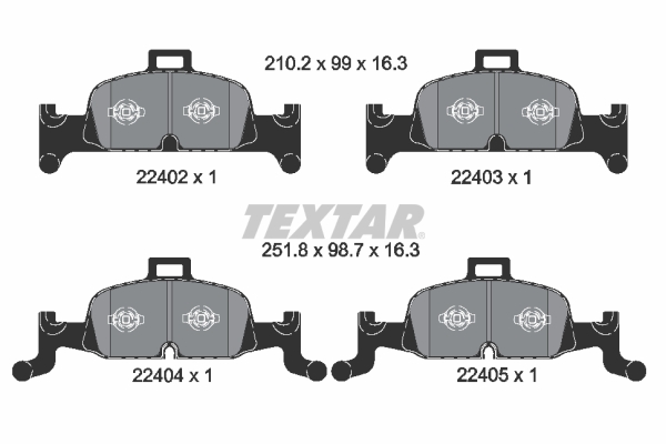TEXTAR 2240201 Q+ Bremsbelagsatz, Scheibenbremse