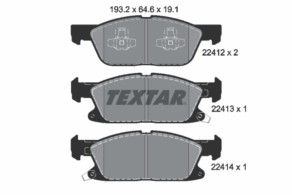TEXTAR 2241201 Q+ Bremsbelagsatz, Scheibenbremse