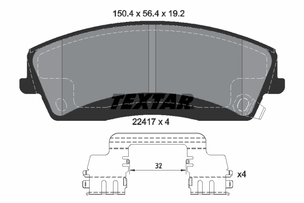 TEXTAR 2241701 Q+ Bremsbelagsatz, Scheibenbremse