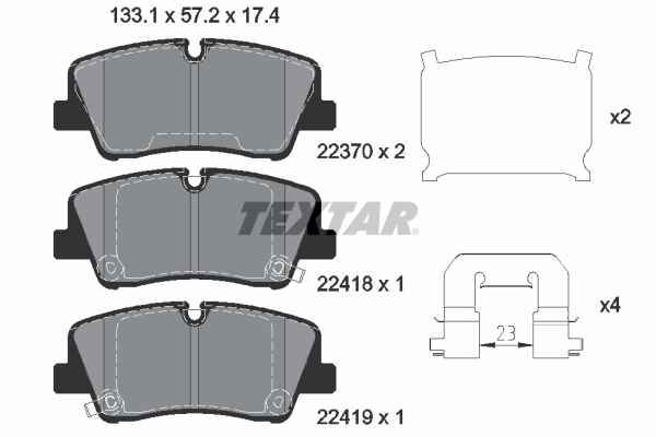 TEXTAR 2241801 Q+ Bremsbelagsatz, Scheibenbremse