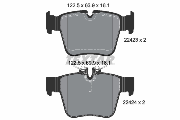 TEXTAR 2242301 Q+ Bremsbelagsatz, Scheibenbremse