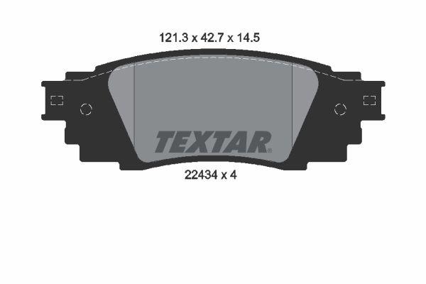 TEXTAR 2243401 Bremsbelagsatz, Scheibenbremse
