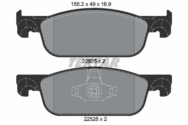TEXTAR 2252501 Q+ Bremsbelagsatz, Scheibenbremse