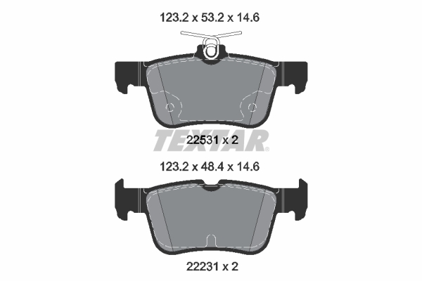 TEXTAR 2253105 Q+ Bremsbelagsatz, Scheibenbremse