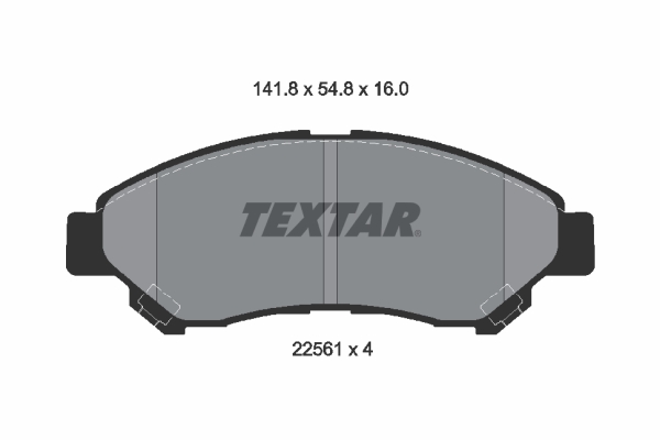 TEXTAR 2256101 Bremsbelagsatz, Scheibenbremse