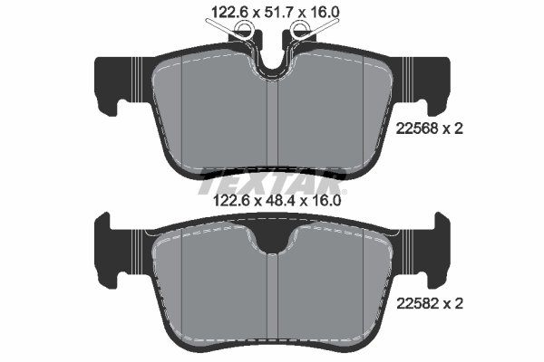 TEXTAR 2256801 Q+ Bremsbelagsatz, Scheibenbremse