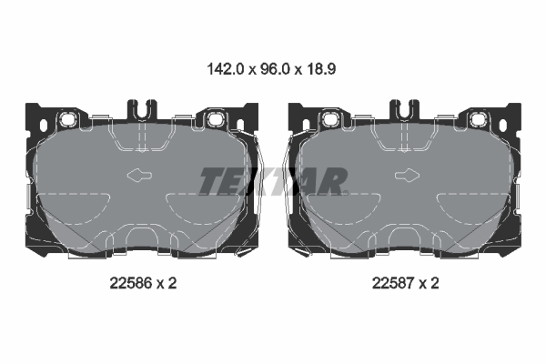 TEXTAR 2258601 Bremsbelagsatz, Scheibenbremse