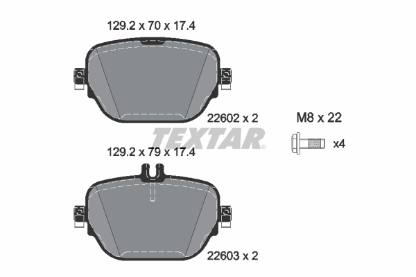 TEXTAR 2260201 Q+ Bremsbelagsatz, Scheibenbremse