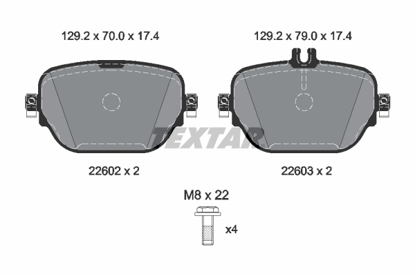 TEXTAR 2260203 Q+ Bremsbelagsatz, Scheibenbremse