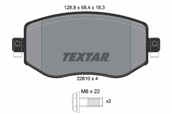 TEXTAR 2261001 Q+ Bremsbelagsatz, Scheibenbremse