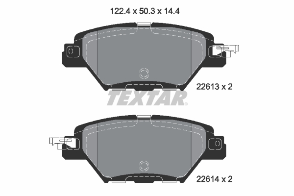 TEXTAR 2261301 Bremsbelagsatz, Scheibenbremse