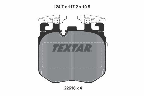 TEXTAR 2261801 Bremsbelagsatz, Scheibenbremse