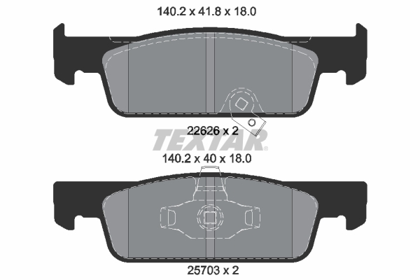 TEXTAR 2262601 Q+ Bremsbelagsatz, Scheibenbremse