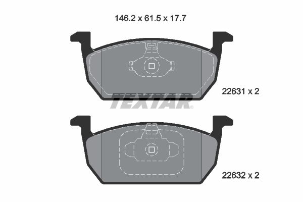 TEXTAR 2263101 Q+ Bremsbelagsatz, Scheibenbremse