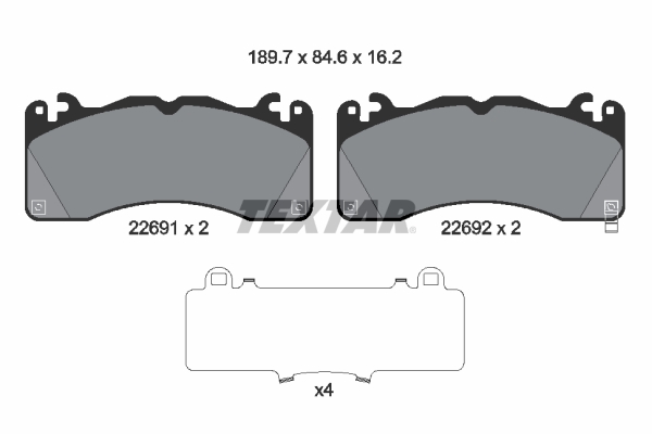 TEXTAR 2269101 Brake Pad...