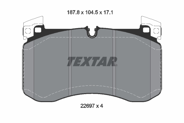 TEXTAR 2269701 Q+ Bremsbelagsatz, Scheibenbremse