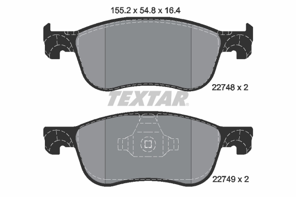 TEXTAR 2274801 Q+ Bremsbelagsatz, Scheibenbremse