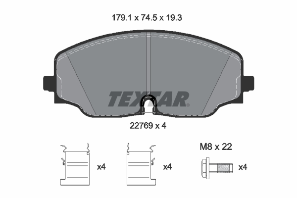 TEXTAR 2276901 Q+ Bremsbelagsatz, Scheibenbremse