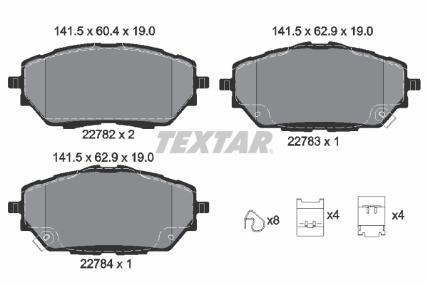 TEXTAR 2278201 Q+ Bremsbelagsatz, Scheibenbremse