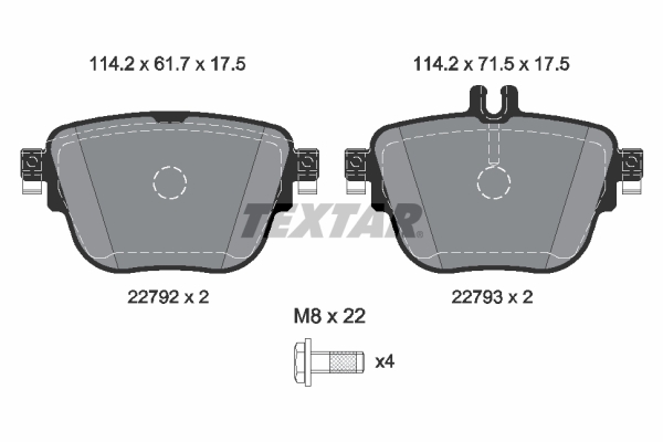TEXTAR 2279201 Q+ Bremsbelagsatz, Scheibenbremse