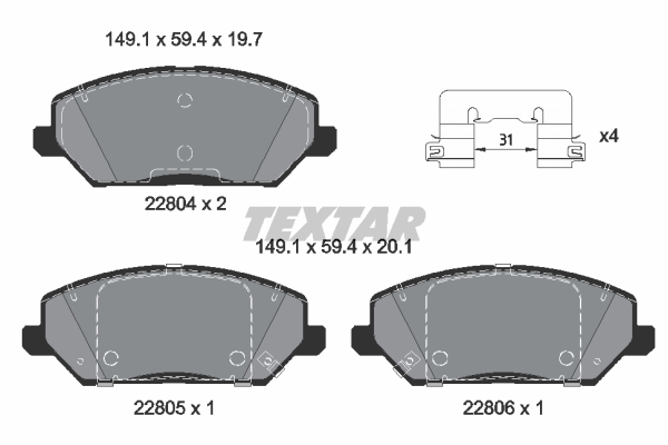 TEXTAR 2280401 Q+ set...