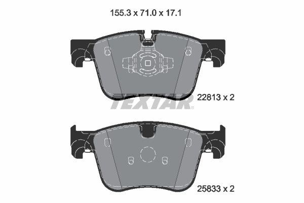 TEXTAR 2281301 Q+ Bremsbelagsatz, Scheibenbremse