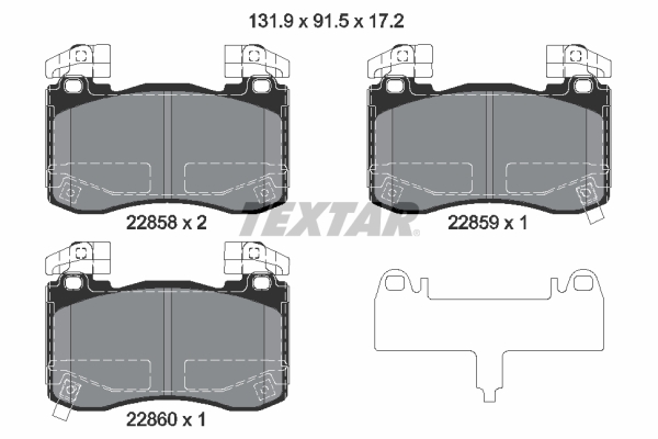 TEXTAR 2285801 комплект...