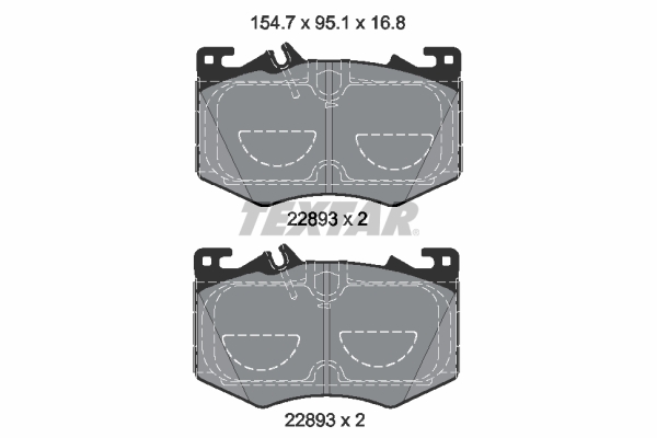 TEXTAR 2289301 Bremsbelagsatz, Scheibenbremse