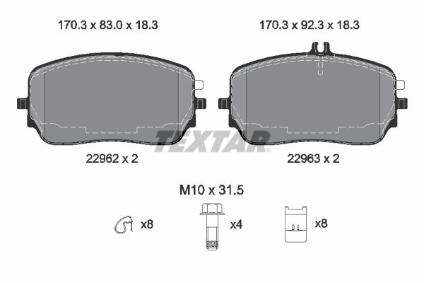 TEXTAR 2296201 set placute...