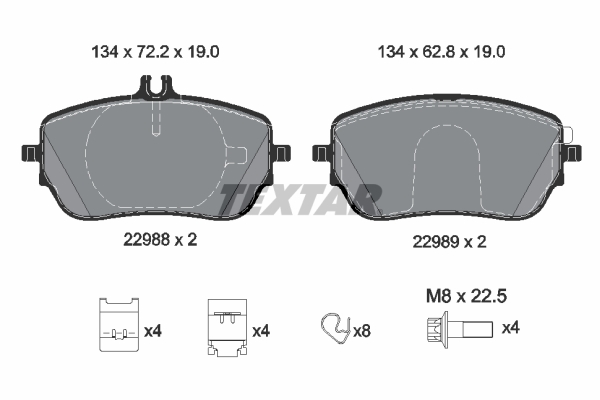 TEXTAR 2298801 set placute...