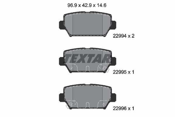 TEXTAR 2299401 Q+ Bremsbelagsatz, Scheibenbremse