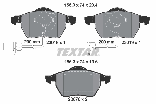 TEXTAR 2301802 Q+ Bremsbelagsatz, Scheibenbremse