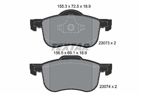 TEXTAR 2307381 epad Bremsbelagsatz, Scheibenbremse