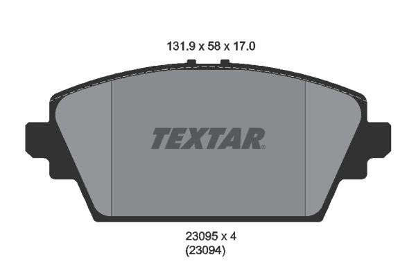 TEXTAR 2309501 Bremsbelagsatz, Scheibenbremse