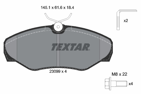 TEXTAR 2309902 Q+ Bremsbelagsatz, Scheibenbremse