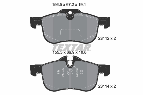 TEXTAR 2311203 Q+ Bremsbelagsatz, Scheibenbremse