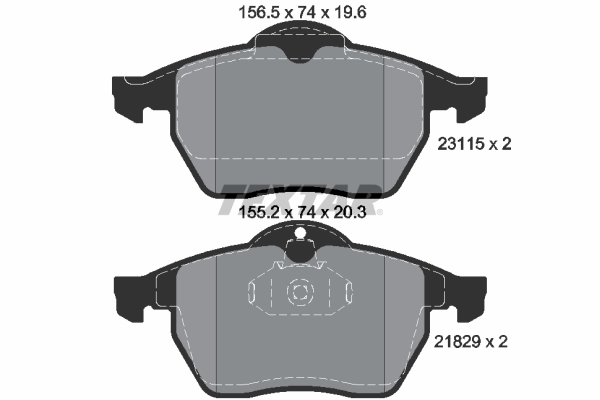 TEXTAR 2311502 Q+ Bremsbelagsatz, Scheibenbremse