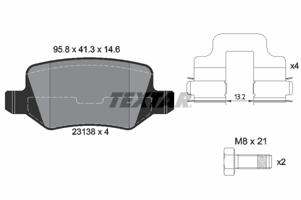 TEXTAR 2313805 Q+ Bremsbelagsatz, Scheibenbremse