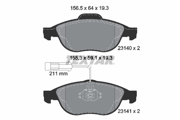 TEXTAR 2314002 Q+ Bremsbelagsatz, Scheibenbremse