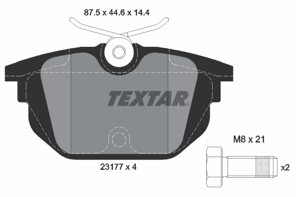 TEXTAR 2317703 Bremsbelagsatz, Scheibenbremse