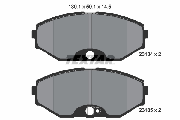 TEXTAR 2318401 Bremsbelagsatz, Scheibenbremse