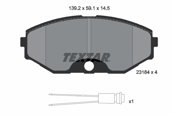 TEXTAR 2318402 Bremsbelagsatz, Scheibenbremse
