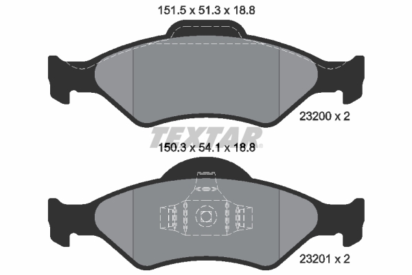 TEXTAR 2320001 Q+ Bremsbelagsatz, Scheibenbremse